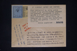 FRANCE - Enveloppe Hors Sac -Gréve Des PTT De Saumur En 1953  - L 126757 - Dokumente