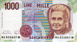 ITALIE - Banca D'Italia - 1.000 Lire 1993  -Alphabet-Série RC 933667 M - Signatures : Ciampi, Speziali-P114a - UNC - Otros – Europa