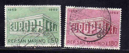 REPUBBLICA DI SAN MARINO 1969 EUROPA CEPT SERIE COMPLETA COMPLETE SET USED USATA OBLITERE' - Gebruikt