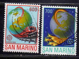 REPUBBLICA DI SAN MARINO 1988 EUROPA UNITA CEPT SERIE COMPLETA COMPLETE SET USATA USED OBLITERE' - Gebraucht