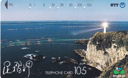 JAPAN - Lighthouse, Cape Ashizuri, NTT Telecard 105 Units(370-119), 04/90, Used - Fari
