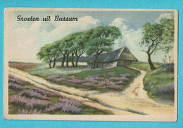 * Bussum (Noord Holland - Nederland) * (S. & V. H. A.) Groeten Uit Bussum, Fantaisie, Heide, KLEUR, Old, Rare - Bussum