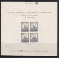 España - Barcelona - 1941 - HB 30s - Nuevo - Variedad Sin Color Rojo Y Amarillo Desplazado Izquierda - Barcelona