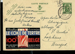 Publibel Obl. N° 244 ( COKE De Tertre  100% Belge) Obl. ARLON ( Centre D'Excursions) 10/02/1937 - Publibels