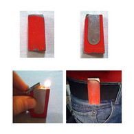 Pocket Lighter Red NE Clip Cigarette Gaz Butane Smoking Collectible Working - Autres & Non Classés