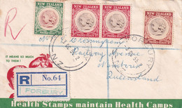 NEW ZEALAND 1955 HEALTH REGD. FDC COVER. - Cartas & Documentos