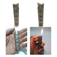 Lighter 2000 Heart Gaz Butane Working Smoking Collectible Silver Cigarette Flame - Autres & Non Classés