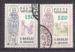 VATICANO 1979 S.BASILIO IL GRANDE SASS. 658-659 USATA VF - Used Stamps