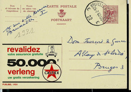 Publibel Obl. N° 1931 ( Revalidez  Une Assurance  CALTEX) Obl. BRUXELLES - BRUSSEL - E 22 E - 25/07/63 - Publibels