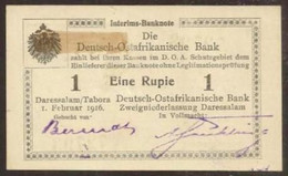 GERMAN EAST AFRICA. 1 Rupie 1916. Pick 20a. Letters V3. - 1° Guerra Mondiale