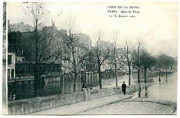 75016 PARIS - Crue De La Seine, Quai De Passy Le 30 Janvier 1910 - Massicotage Un Peu Hasardeux à Gauche - Arrondissement: 16