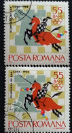 Stamps Errors Chess Romania 1966 MI 2480 Printed With Misplaced Chess Piece Used - Abarten Und Kuriositäten