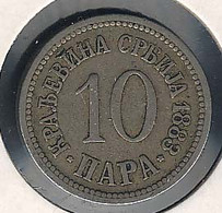 Serbien, 10 Para 1883 - Serbia