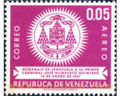 Ref. 176595 * MNH * - VENEZUELA. 1962. 	TRIBUTE TO HIS FIRST VENEZUELAN CARDINAL JOSE HUMBERTO QUINTERO	 . HOMENAJE A SU - Venezuela