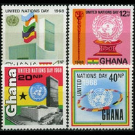 GHANA 1969 - Scott# 344-7 U.N. Day Set Of 4 MNH - Ghana (1957-...)