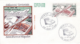 St Pierre & Miquelon PREMIER JOUR FDC 1986 470 Collectivité Territoriale - FDC