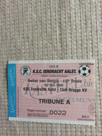 E. Aalst - Club Brugge. Beker Van Belgie.   02/05/1995 - Tickets - Vouchers