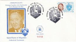 St Pierre & Miquelon PREMIER JOUR FDC 1989 511 Georges Landry - FDC