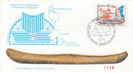 St Pierre & Miquelon PREMIER JOUR FDC 1990 527 Canoé - FDC