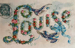 LOUISE - Prenom Name - Cpa Fantaisie Gaufrée Embossed - Voornamen