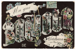 69 - Pontcharra Sur Turdine - Un Gros Bonjour De - 1906 - Pontcharra-sur-Turdine