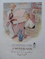Rare Publicité Grand Format NEVERS Tricentenaire Faiences Montagnon 1948 - Pubblicitari