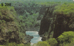 Zimbabwe, ZIM-18, $200, Bridge Over Zambezi (08/2000), 2 Scans. - Simbabwe