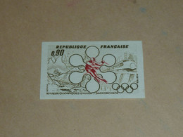 TIMBRE DE FRANCE NON DENTELE N°1705a Jeux Olympiques De Sapporo - 1972 - NEUF SANS CHARNIERE(C.V) - 1971-1980