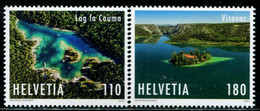 XH0603 Switzerland 2022 And Croatia Lianfa Lake Scenery 2V MNH - Ongebruikt