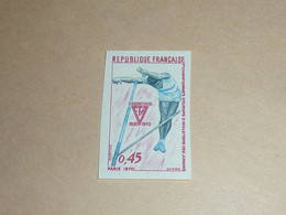 TIMBRE DE FRANCE NON DENTELE N°1650a 1° CHAMPIONNATS D'EUROPE D'ATHLETISME DES..- NEUF SANS CHARNIERE (C.V) - 1961-1970