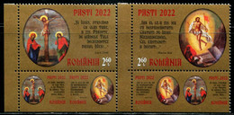 XH0605 Romanian 2022 Easter Painting 2V MNH - Ungebraucht