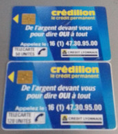 TELECARTE F 72 ET F73  PAIRE 50 ET 120 U   CREDILION - 1989