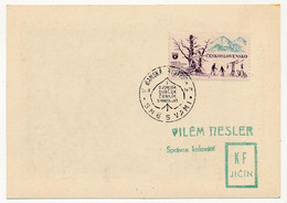 TCHECOSLOVAQUIE - Carte Postale Représentant Une Carte Maximum - Oblit Temporaire - Covers & Documents