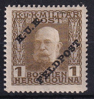 MiNr. 17 Österr.-Ungar. Feldpost, Allg. Ausgaben1915, März. Bosnien Und Herzegowina - Ungebraucht/*/Falzspur - Neufs