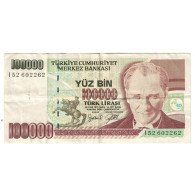 Billet, Turquie, 100,000 Lira, KM:205, SUP - Turquie