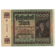 Billet, Allemagne, 5000 Mark, 1922, 1922-12-02, KM:81a, SUP - 5000 Mark