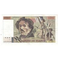 France, 100 Francs, Delacroix, 1989, 0.133, SUP, Fayette:69.13a, KM:154d - 100 F 1978-1995 ''Delacroix''