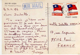 Timbre , Stamp " Drapeau " Sur Cp , Carte , Postcard Du 04/11/86 - Briefe U. Dokumente