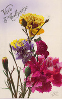 CPA ViVE Sainte Catherine - Bouquet D'oeillets Jaune Rose Et Viollette. Collection Léo 551 - Sainte-Catherine