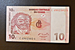 A4 CONGO  BILLETS DU MONDE WORLD BANKNOTES  10 CENTIMES 1997 - Democratic Republic Of The Congo & Zaire