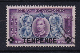 New Zealand: 1944   Surcharge    SG662     10d On 1½d      Used - Usati