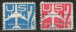 Etats-Unis 1958-1960 N° Y&T : PA. 50 Et 51 Obl. - 2a. 1941-1960 Usados