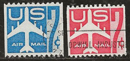 Etats-Unis 1958-1960 N° Y&T : PA. 50 Et 51 (dent. Vertical 10) Obl. - 2a. 1941-1960 Usados