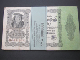 1922 , 50000 RM , 20 Scheine Im Originalbündel Mit Banderole ! Aus Perleberg - 50000 Mark