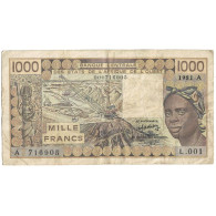 Billet, Communauté économique Des États De L'Afrique De L'Ouest, 1000 Francs - États D'Afrique De L'Ouest