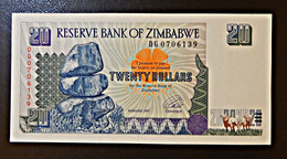 A4 ZIMBABWE  BILLETS DU MONDE WORLD BANKNOTES  20 DOLLARS 1997 - Zimbabwe