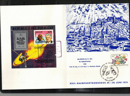 Paraguay 1974 Space / Raumfahrt Dr.Hermann Oberth Block - 23. Space Travel Congress  Leaflet FDC - Sud America