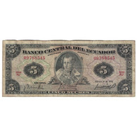 Billet, Équateur, 5 Sucres, 1970, 1970-02-27, KM:100d, TB - Equateur