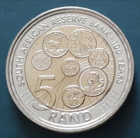 South Africa 5 Rand 2021, 100 Years Of The South African Reserve Bank, KM#New, Unc Bi-metallic - South Africa