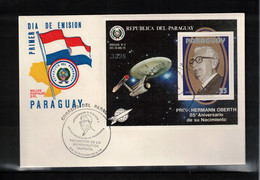 Paraguay 1979 Space / Raumfahrt Dr.Hermann Oberth Block FDC - América Del Sur